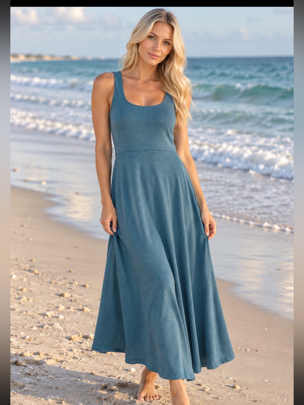 Quince Flowknit Breeze Fit and Flare Dress